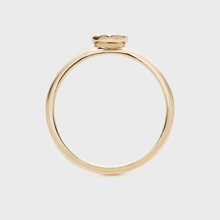 Friendly Handshake Heart Three-Dimensional Ring Patterned Rings